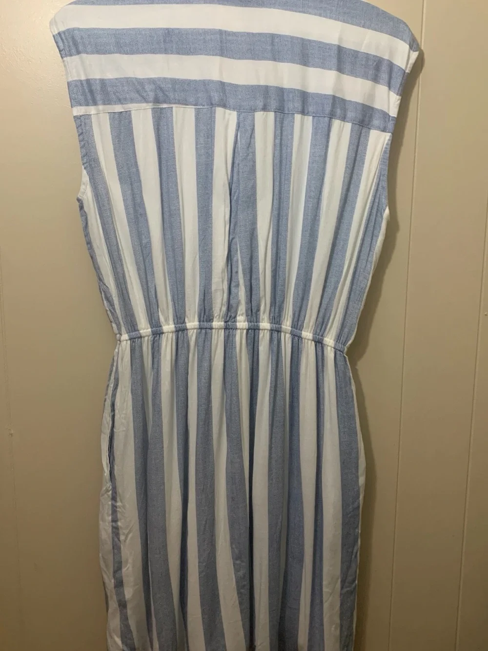 Women’s Japna Blue & White Striped Shirt Dress size Medium - Picture 8 of 12